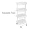 White Lexington 4-Tier Rolling Cart by Simply Tidy™